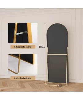 Miroir Arche Pleine Longueur Doré ou Noir 162 x 53 cm Style Industriel Chic