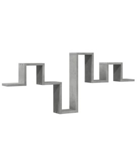 Étagère murale design zig zag 105 cm bois blanc bibliothèque suspendue moderne