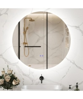 Miroir Mural Rond LED Salle...