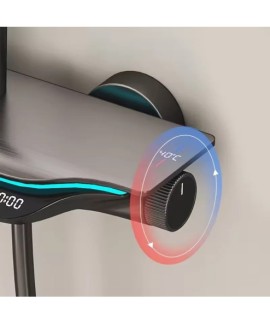 Colonne de douche thermostatique intelligente avec ecran LED gris