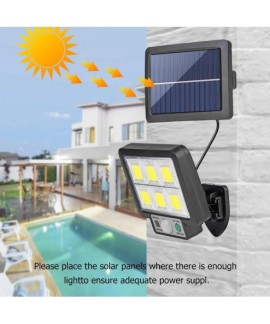 Projecteur Solaire LED Exterieur avec Detecteur de Mouvement et Panneau Deporte