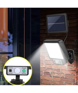 Projecteur Solaire LED Exterieur avec Detecteur de Mouvement et Panneau Deporte