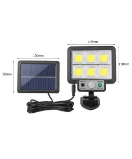 Projecteur Solaire LED Exterieur avec Detecteur de Mouvement et Panneau Deporte