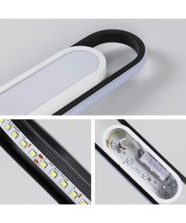 Plafonnier LED Design Noir 24W Eclairage Blanc Froid