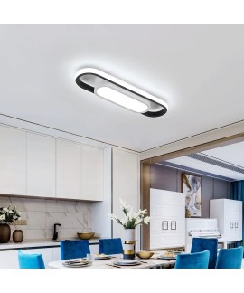 Plafonnier LED Design Noir 24W Eclairage Blanc Froid